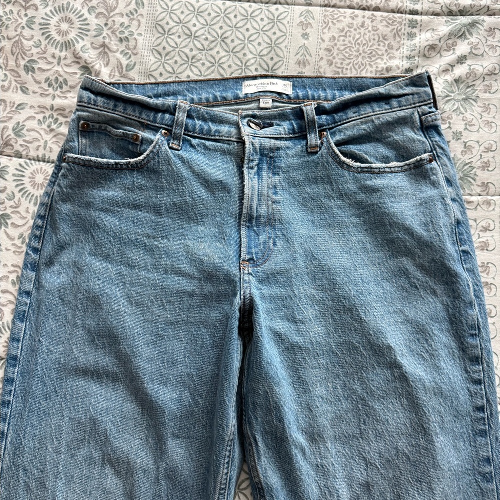 Abercrombie & Fitch Light Blue Wide Leg Jeans
